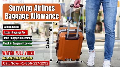 sunwing luggage size